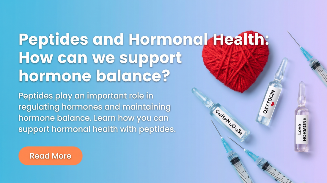 Peptider och hormonell hälsa – injektionsampuller med oxytocin och hormoner för hormonbalans